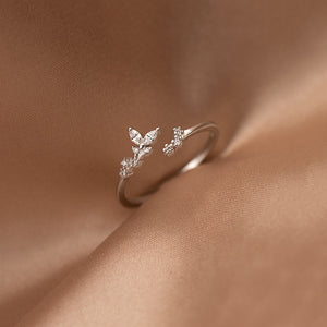 Bague scintillante de bourgeon de branche