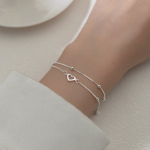 Bracelet de chaînes d'amour perlées