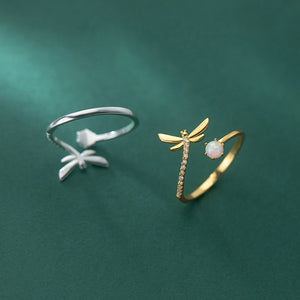 Bague libellule enchanteresse