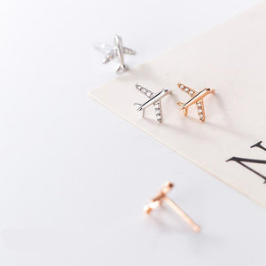 Mini Airplane Stud Earrings