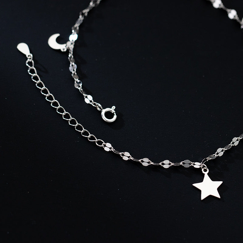 Elegant Moon Star Chain Anklet