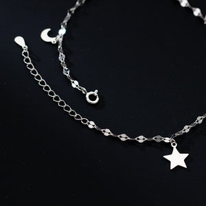 Elegant Moon Star Chain Anklet